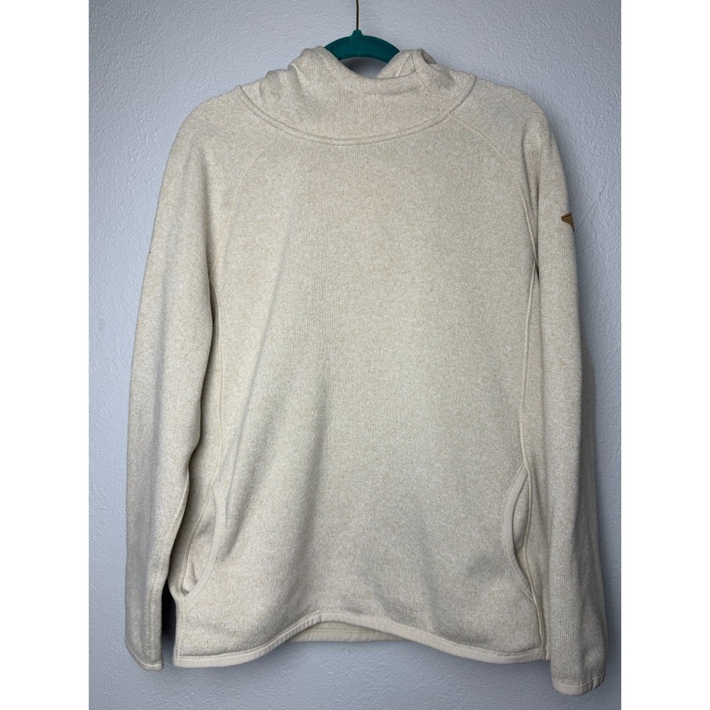 Merrell Hoodie Men's Large Beige Fleece Hooded Pullover Quiet Luxury‎ Gorpcore